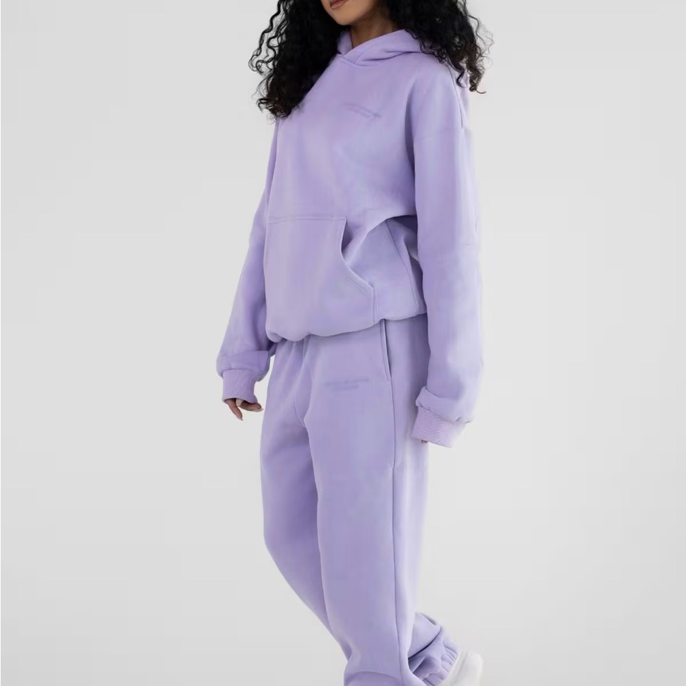 Comfrt Lavender Pastel Hoodie Sweatpants & Shorts Set